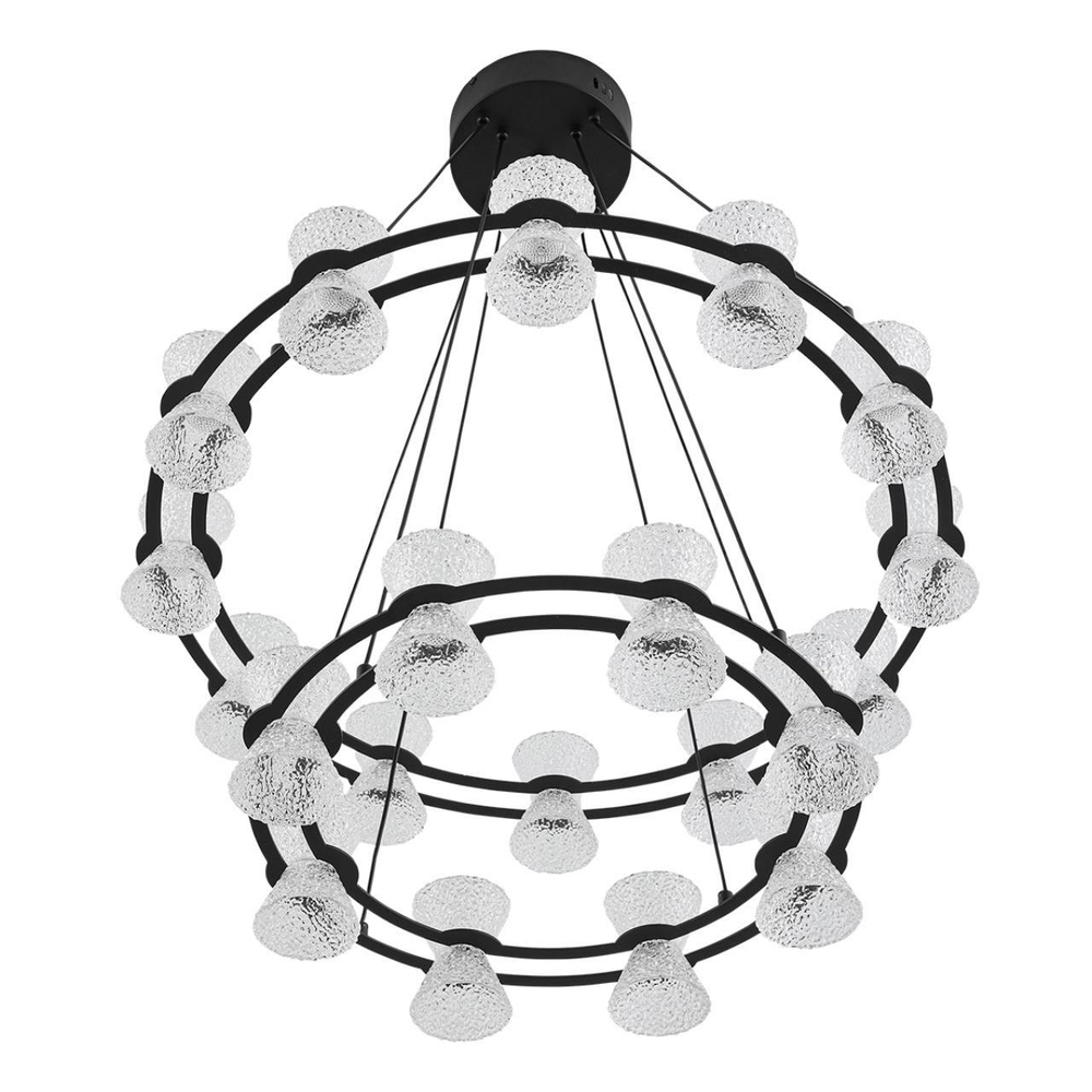 8341/70L LEDIO LN черный/прозрачный металл/акрил Люстра подвесная LED 70W 3000K 220V VINORA