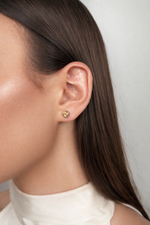 Серьги "Узелки" сатинированные в золочении