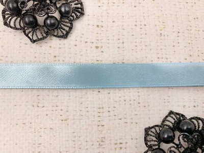 Лента атласная, ш. 1,2 см, светло-голубой