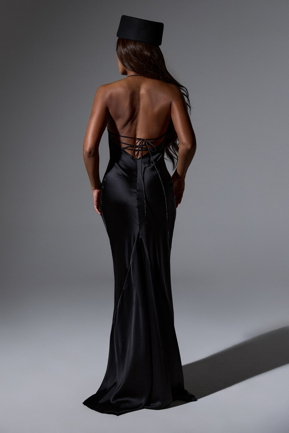 Платье макси из шелка "Monaco 2", черный