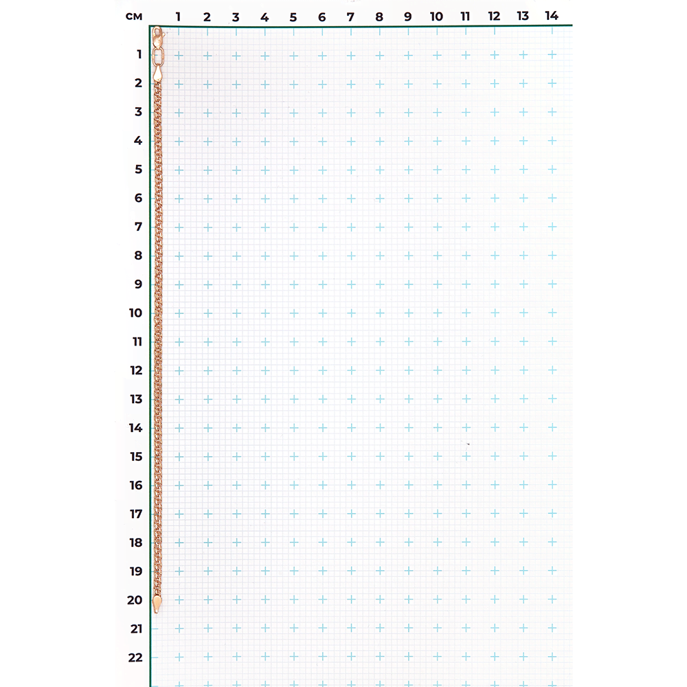 Браслет из красного золота (плетение бисмарк)