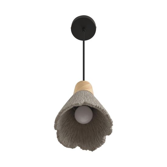 8351/1B SUSPENTIONI черный/серый/бежевый, металл/дерево/цемент Подвес E27 60W 220V EOLIANA
