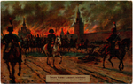 Открытка Война 1812 г. Пожар Москвы. Зингер XF