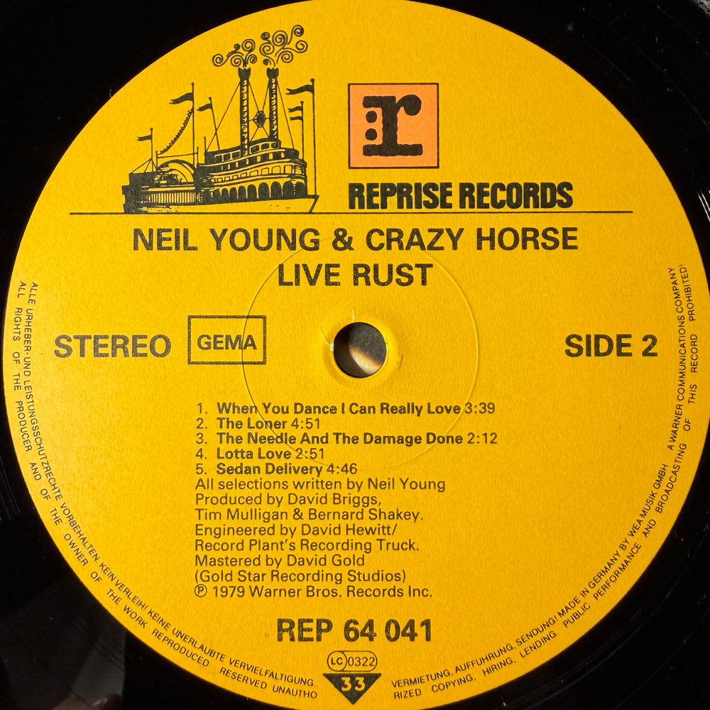 Neil Young & Crazy Horse – Live Rust 2LP (Германия)