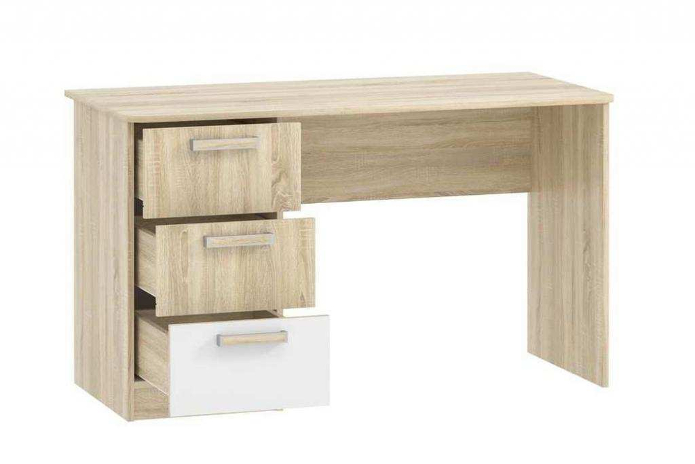 Стол письменный НМ 011.47-01 «Фанк» клен танзанский/белый