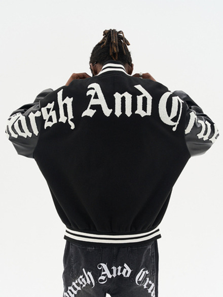 Бомбер HARSHandCRUEL "Gothic Logo" Varsity Jacket