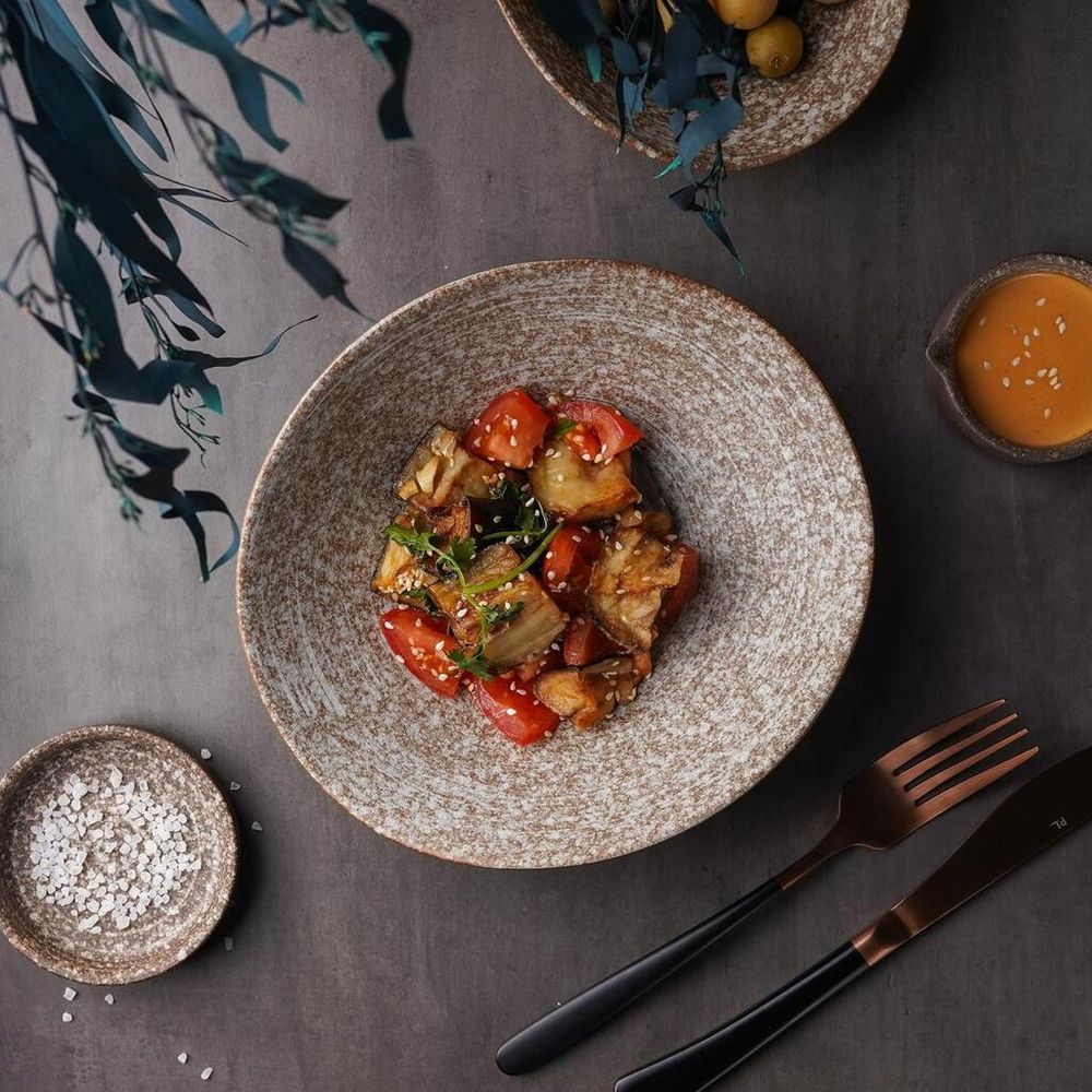 Салатник 800 мл 21*19,5 см h6,8 см Brown Untouched Taiga P.L. Proff Cuisine [3]