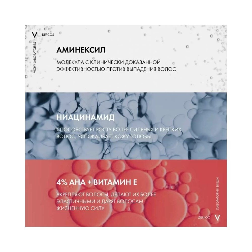 Vichy Dercos Aminexil Energy+ Шампунь против выпадения и истончения волос, 200 мл