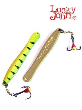 Блесна вертикальная зимняя Lucky John WALLE  с цепочкой и тройником  60мм TIGER блистер