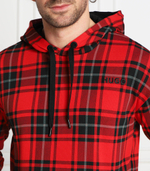 Худи checked sweat hood Hugo Bodywear - красный(50480234)