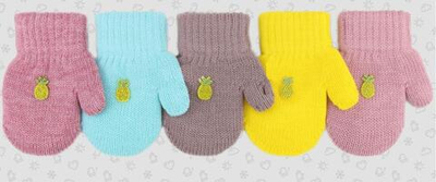 Варежки дет. ТМ-821д р.12(12) в ассорт. (Теплыши), 1 шт.