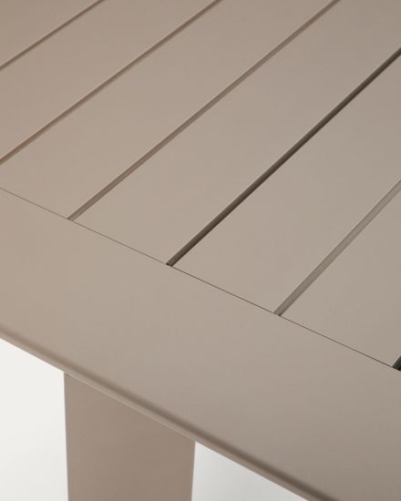 Раздвижной уличный стол Brela из алюминия цвета taupe 205(287) x 100 см