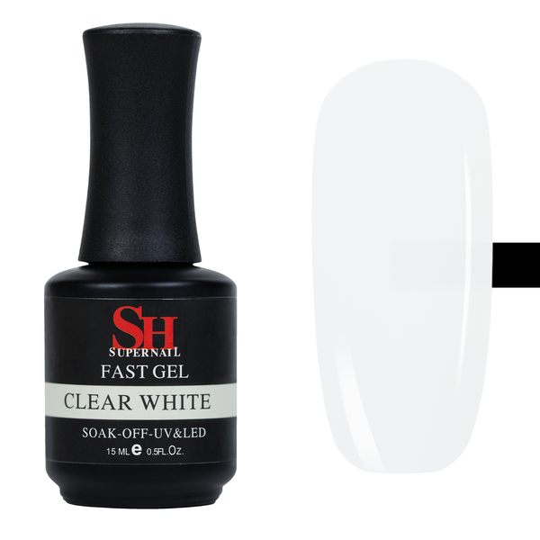 SH Гель   для моделирования и наращивания ногтей Fast Gel clear white   15 мл