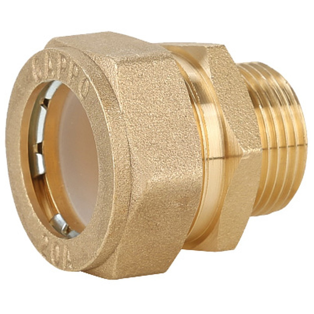 Муфта Gappo обжимная прямая с наружной резьбой 15 х 1/2"