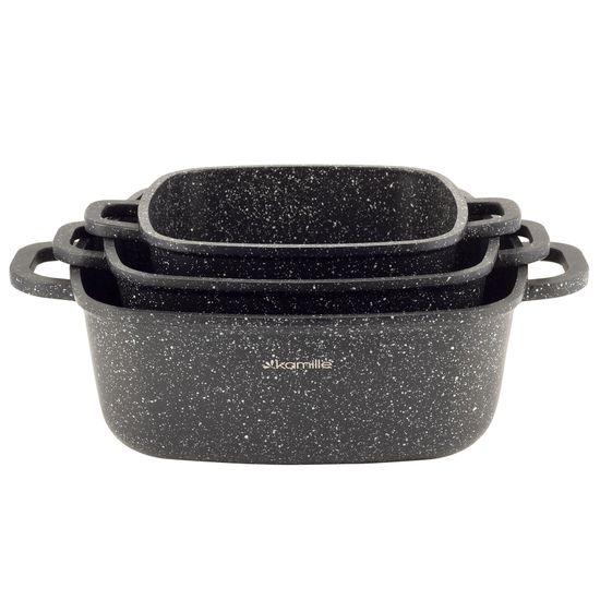 Набор посуды 6 предметов с прихватками Kamille KM 4435 из литого алюминия