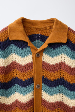 ZARA РУБАШКА ИЗ КРУЖЕВА КРОШЕ, РАЗНОЦВЕТНЫЙ