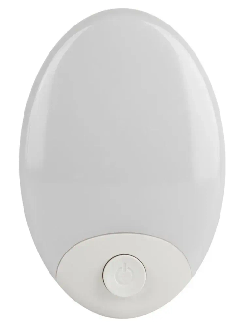 Ночник - светильник светодиодный ЭРА NN-623-SW-W в розетку с выключателем белый