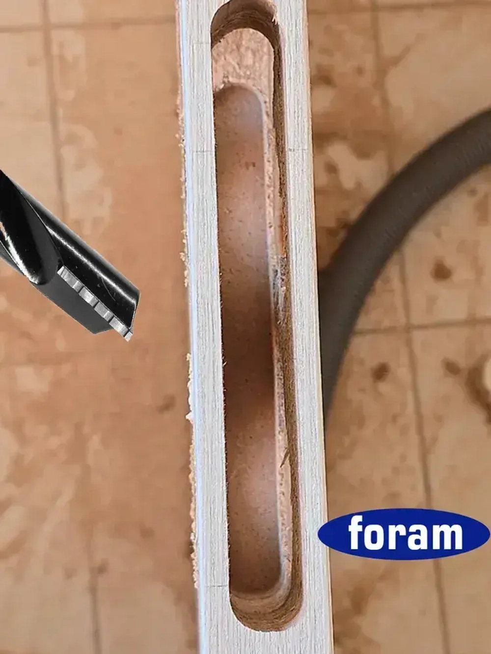 Фреза для врезки замков, FORAM, 16 х 130 мм, хвостовик 12 мм