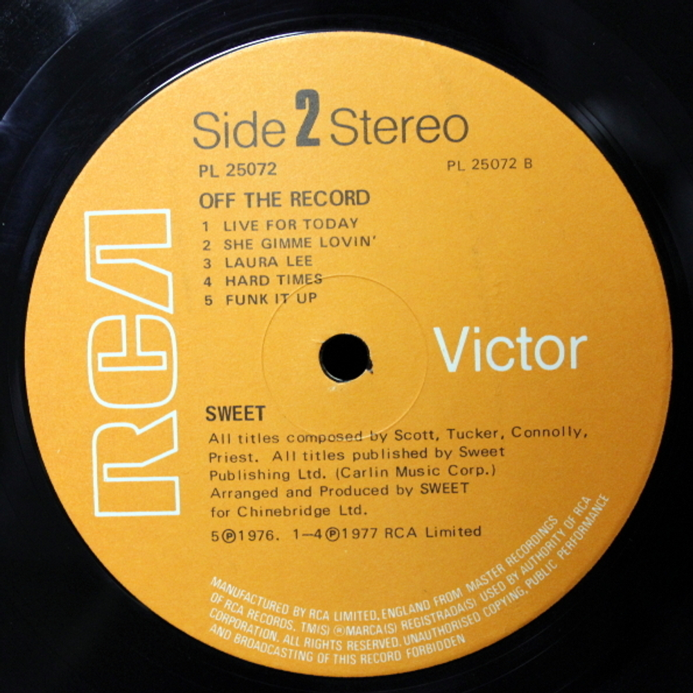 Sweet / Off The Record (LP)