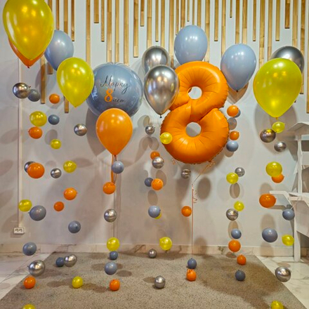 Композиция из воздушных цепочек на 8 лет для мальчика