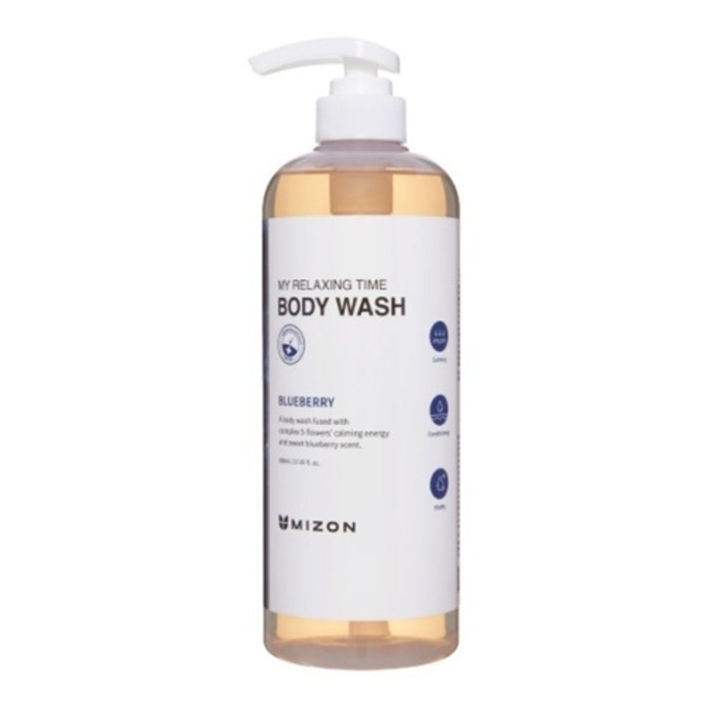Mizon My Relaxing Time Body Wash Blueberry гель для душа с экстрактом голубики
