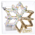 Елочная игрушка «Зимняя снежинка» 10*1*12 см, золото