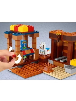 Конструктор Майнкрафт Торговый пост 213 деталей