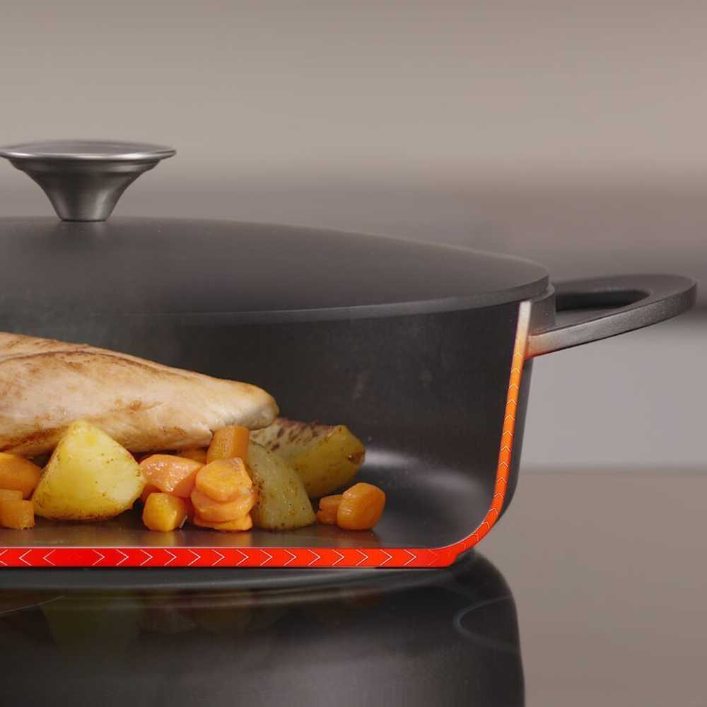 Сотейник с крышкой из алюминия и с силиконовыми ручками Tefal Pro Cook 28 см E2187275