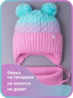 Шапка для девочки осенняя вязаная и снуд