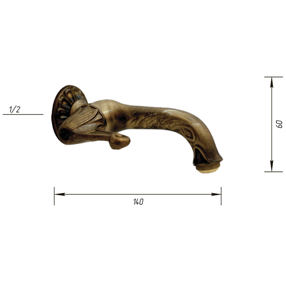 Кран садовый декоративный Migliore 18417 схема