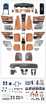 Переделка интерьера для MERCEDES-BENZ W221 2006 - 2013 АПГРЕЙД ДО W223 2020 - 2024 АМГ Мерседес Бенц S класс
