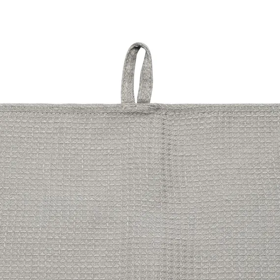 Набор из двух вафельных полотенец изо льна серого цвета Essential, 50х70 см