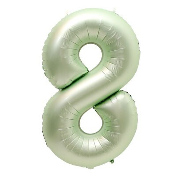 К Шар 40 «Цифра 8» салатовый металлик (БГ-60)