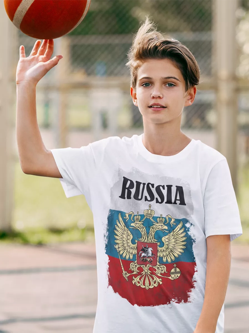 Футболка с гербом России