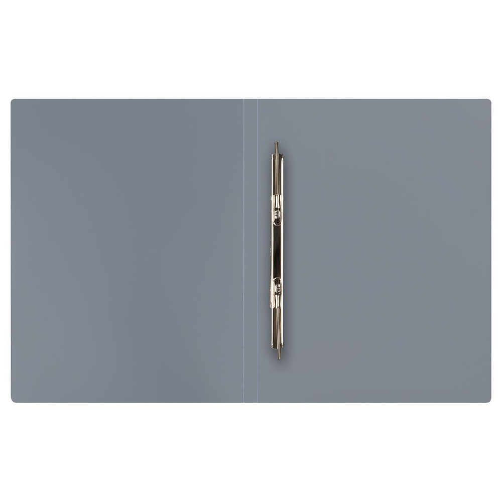 Папка с пруж.cкоросшивателем А4, 14мм, 500мкм, пластик, серая (Стамм)