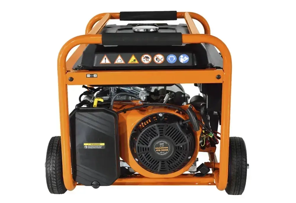 Генератор бензиновый CARVER PPG-10000Е (LT-192FВ, 8.0.8.3 кВт, 220В, топливный бак 25л, эл.ст, медь) / бензогенератор / резервное питание
