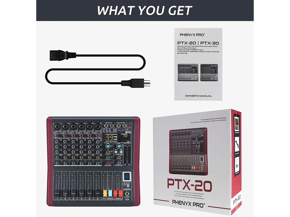 Аудиомикшер Phenyx Pro PTX-20 Black