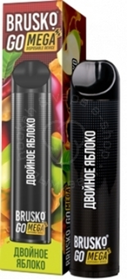 Одноразовая ЭС BRUSKO GO MEGA, до 2200 затяжек, Двойное яблоко, №20