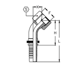 Фитинг DN 16 ORFS (Г) 1 (45)