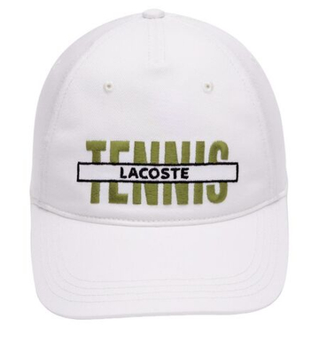 Теннисная кепка Lacoste Embroidered Cotton Gabardine Cap - белый