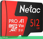 Карта памяти Netac P500 Extreme Pro MicroSDXC 512GB (NT02P500PRO-512G-S)