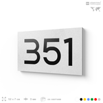 Номер на дверь 351, табличка на дверь для офиса, квартиры, кабинета, аудитории, склада, белая 120х70 мм, Айдентика Технолоджи