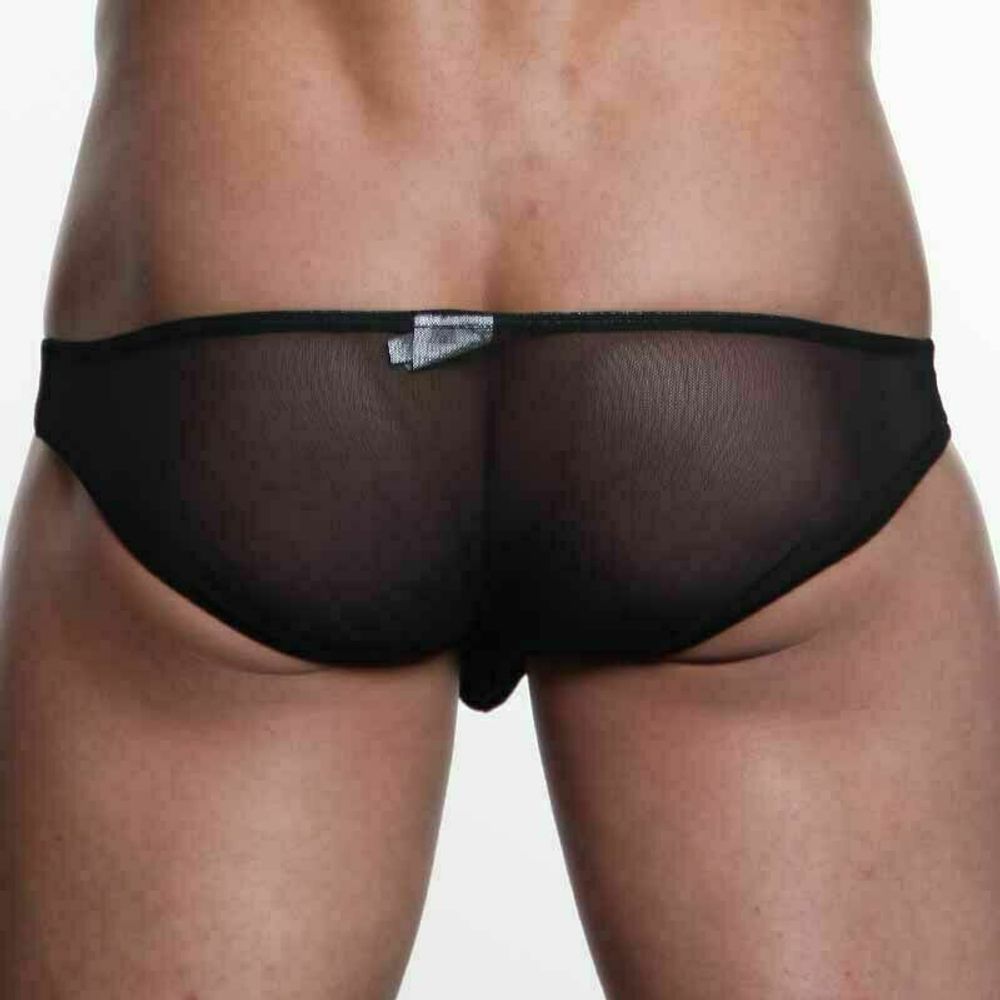 Мужские трусы брифы черные прозрачные Joe Snyder Black Brief