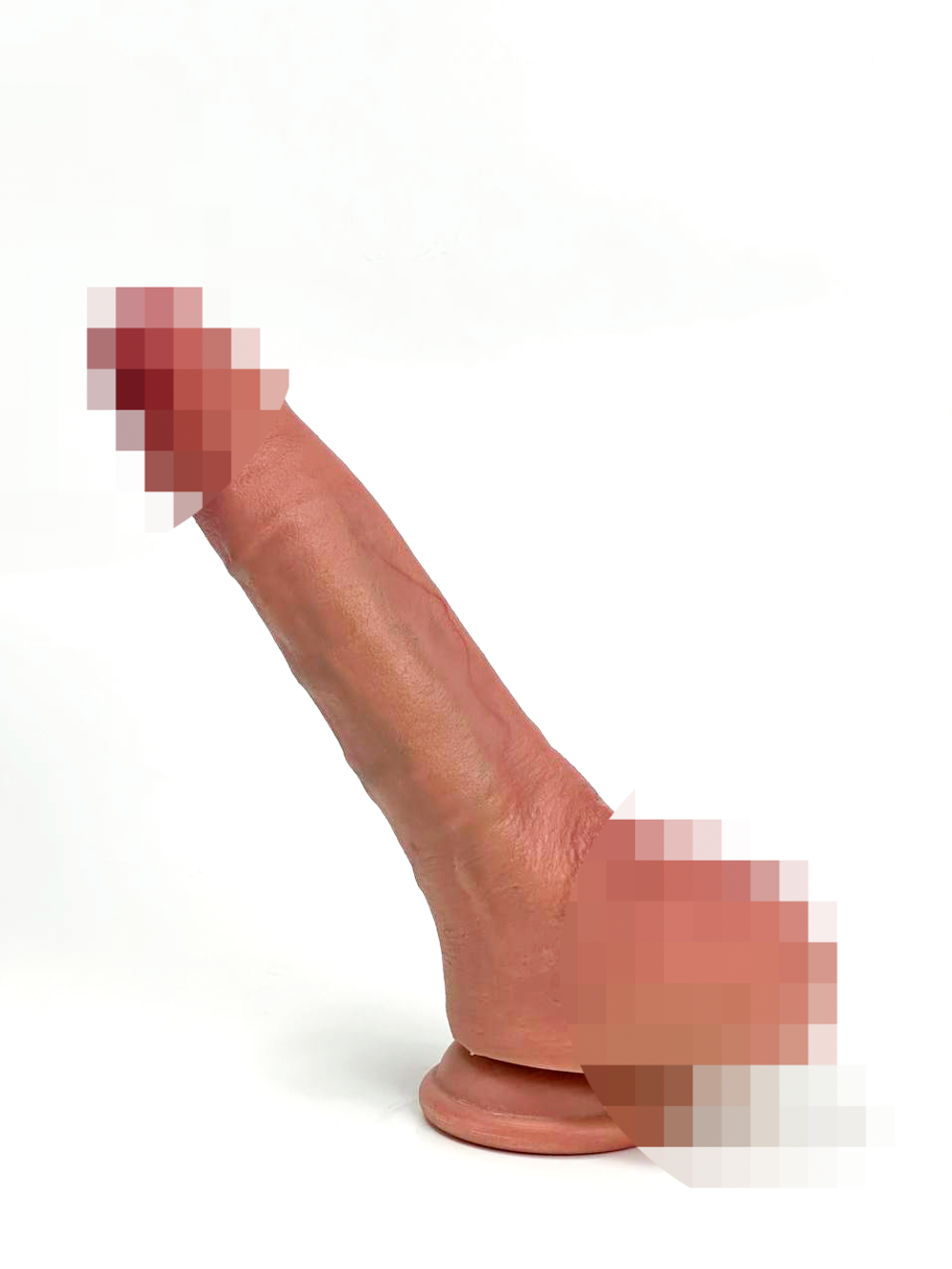 Фаллоимитатор на присоске с мошонкой и с фиксацией формы №58 SGAN 4.2X21.5, телесный (15.5 рабочая длина)