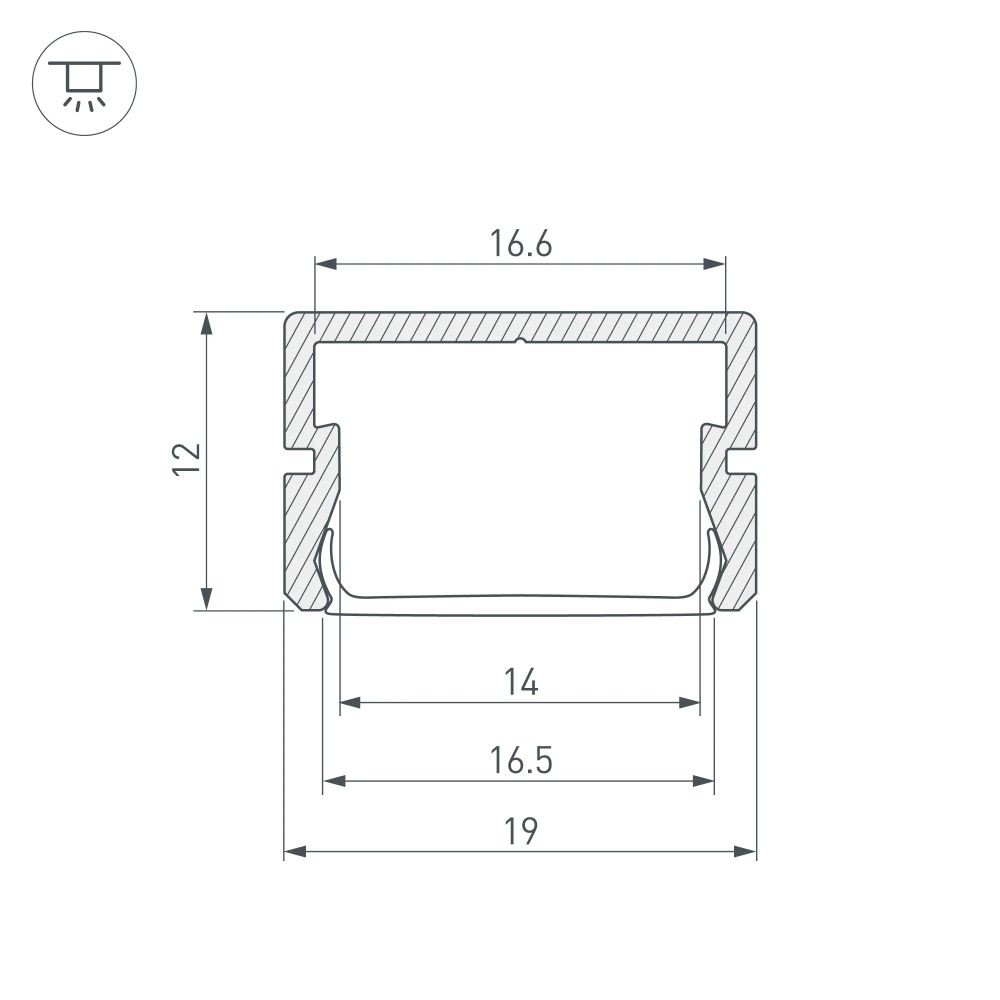 Профиль SILER-2000 ANOD BLACK (Arlight, Алюминий) 058960