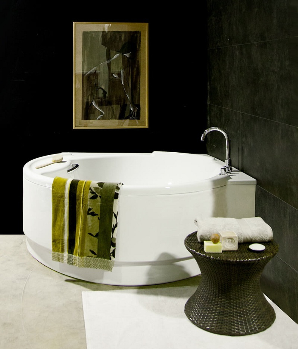 Смеситель в борт ванны термостатический с изливом и ручным душем ALEXIA 363302TM