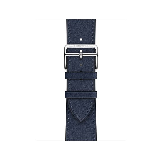 Apple Watch Hermès 41mm Silver Stainless Steel Case with Single Tour Navy