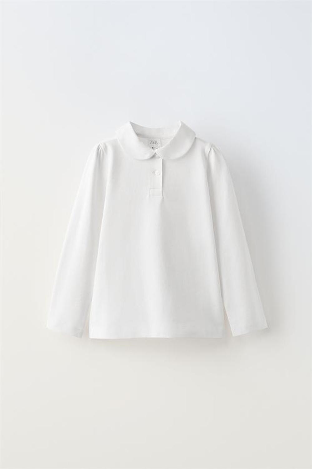 ZARA КОМБИНИРОВАННОЕ ПОЛО ИЗ ТКАНИ ПИКЕ, БЕЛЫЙ