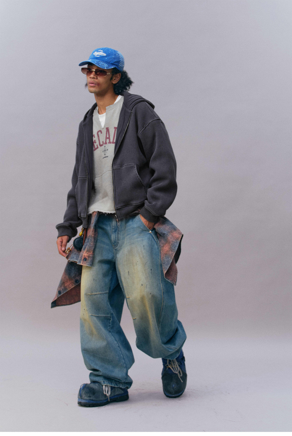 Худи Двухсторонний Nothomme Monterest vintage waffle knit reversible relaxed fit hooded