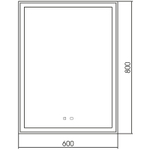 Зеркало Azario Рига-Voice 60 см LED-00002614 с подсветкой